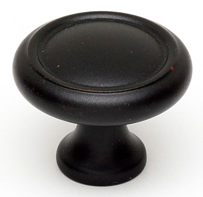 Alno A1151-MB: 1-1/4" Traditional Round Cabinet Knob - Matte Black