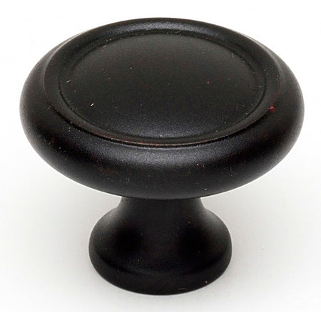 Alno A1151-MB: 1-1/4" Traditional Round Cabinet Knob - Matte Black