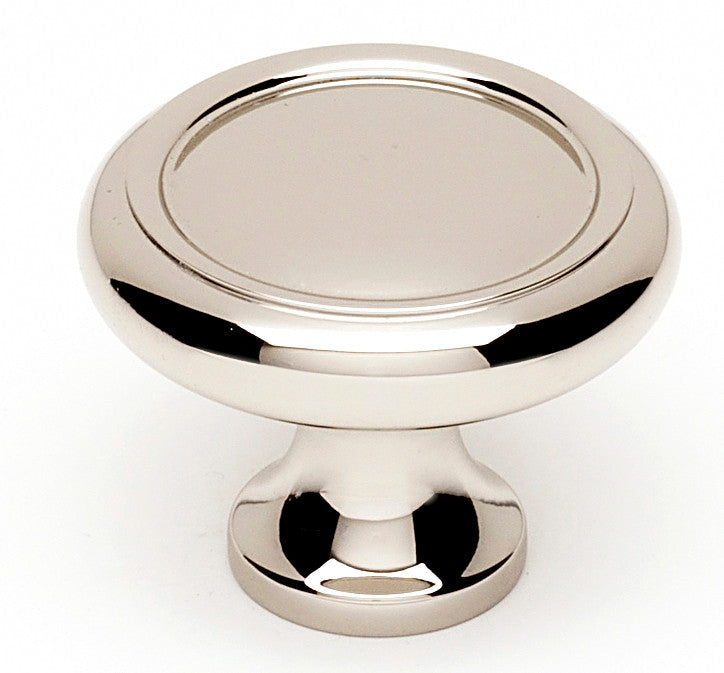 Alno A1151-PN: 1-1/4" Traditional Round Cabinet Knob - Polished Nickel