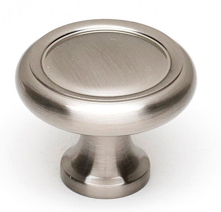Alno A1151-SN: 1-1/4" Traditional Round Cabinet Knob - Satin Nickel