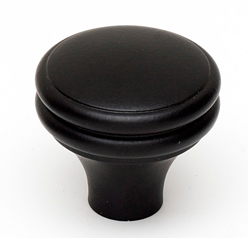Alno A1154-MB: 1-1/4" Traditional Round Cabinet Knob - Matte Black