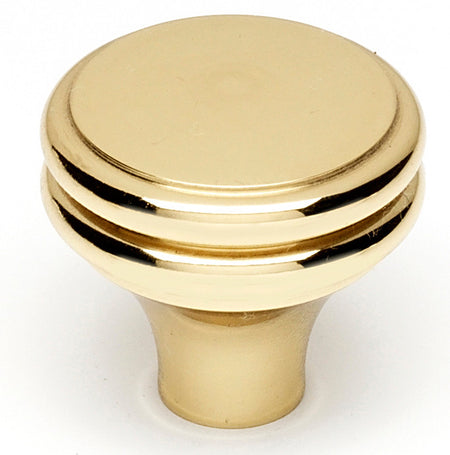 Alno A1154-PB/NL: 1-1/4" Traditional Cabinet Knob - Unlacquered Brass