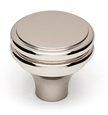 Alno A1154-PN: 1-1/4" Traditional Round Cabinet Knob - Polished Nickel