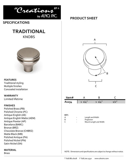 Specificaton Sheet