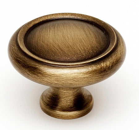 Alno A1160-AE: 1-1/2" Traditional Round Cabinet Knob - Antique English