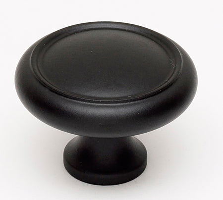 Alno A1160-MB: 1-1/2" Traditional Round Cabinet Knob - Matte Black