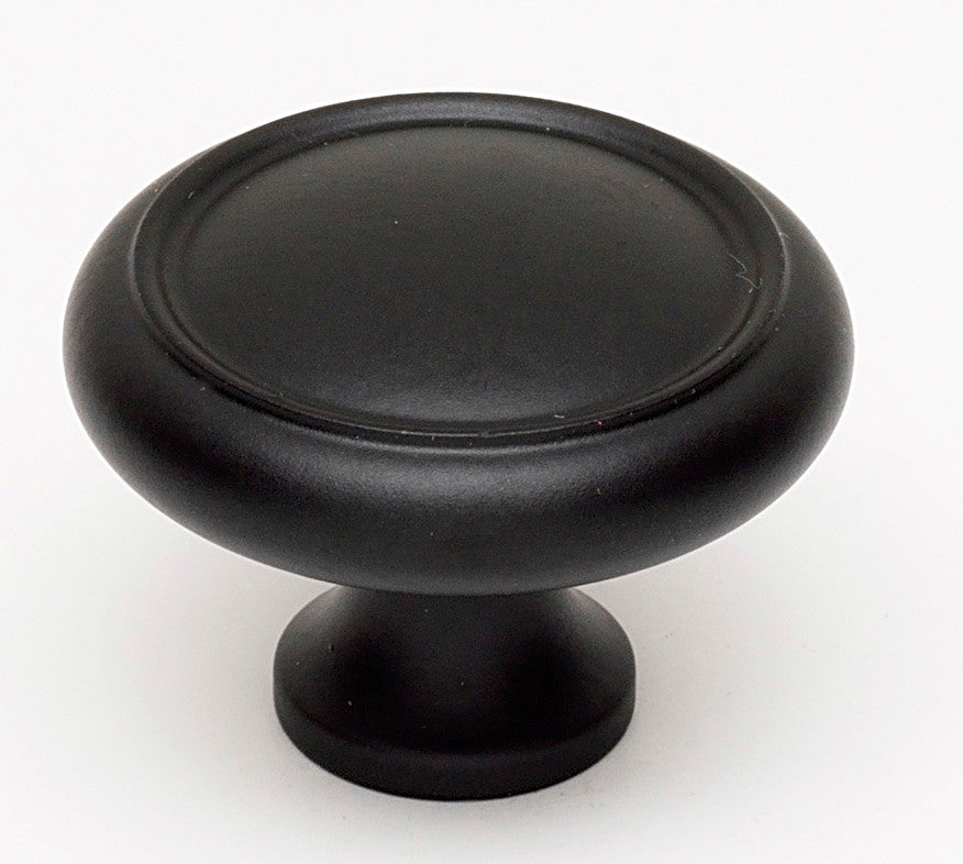 Alno A1160-MB: 1-1/2" Traditional Round Cabinet Knob - Matte Black