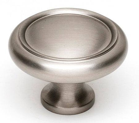 Alno A1160-SN: 1-1/2" Traditional Round Cabinet Knob - Satin Nickel