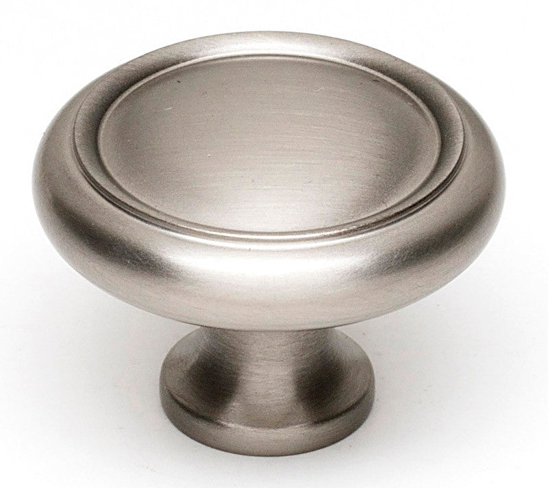 Alno A1160-SN: 1-1/2" Traditional Round Cabinet Knob - Satin Nickel