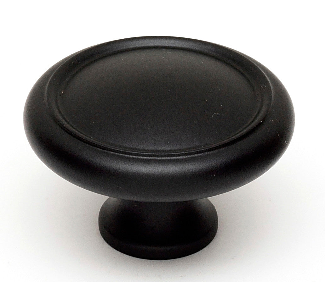 Alno A1161-MB: 1-3/4" Traditional Round Cabinet Knob - Matte Black