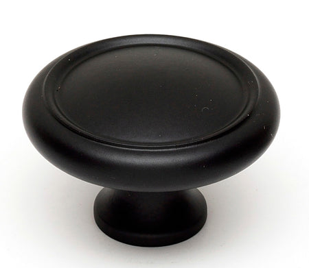 Alno A1161-MB: 1-3/4" Traditional Round Cabinet Knob - Matte Black