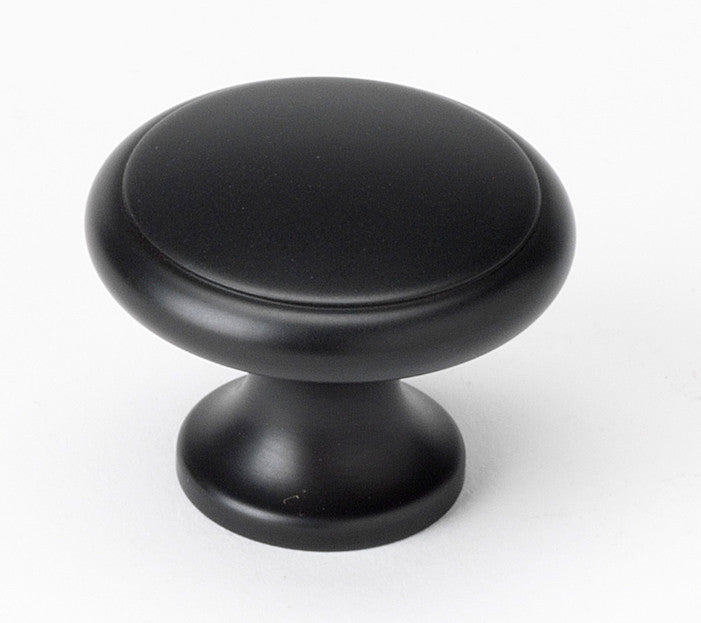 Alno A1164-MB: 1-1/4" Traditional Round Cabinet Knob - Matte Black