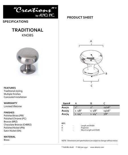 Specificaton Sheet