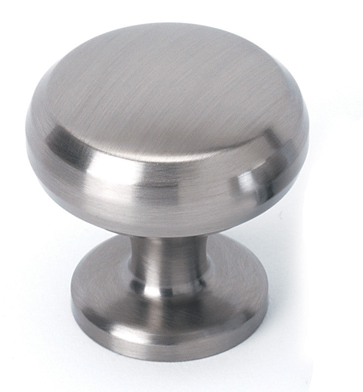 Alno A1173-SN: 1-1/8" Traditional Round Cabinet Knob - Satin Nickel