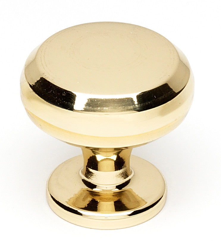 Alno A1174-PB/NL: 1-1/4" Traditional Cabinet Knob - Unlacquered Brass
