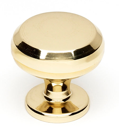 Alno A1174-PB/NL: 1-1/4" Traditional Cabinet Knob - Unlacquered Brass