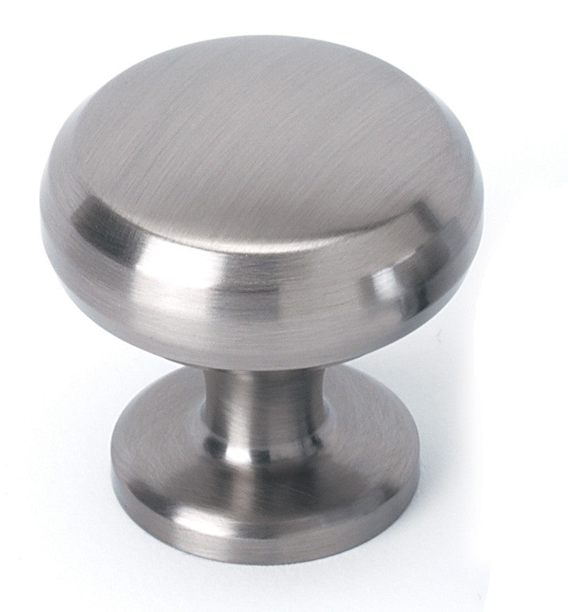 Alno A1174-SN: 1-1/4" Traditional Round Cabinet Knob - Satin Nickel