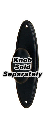 Alno A1225-3-MB: 3" Traditional Oval Escutcheon - Matte Black