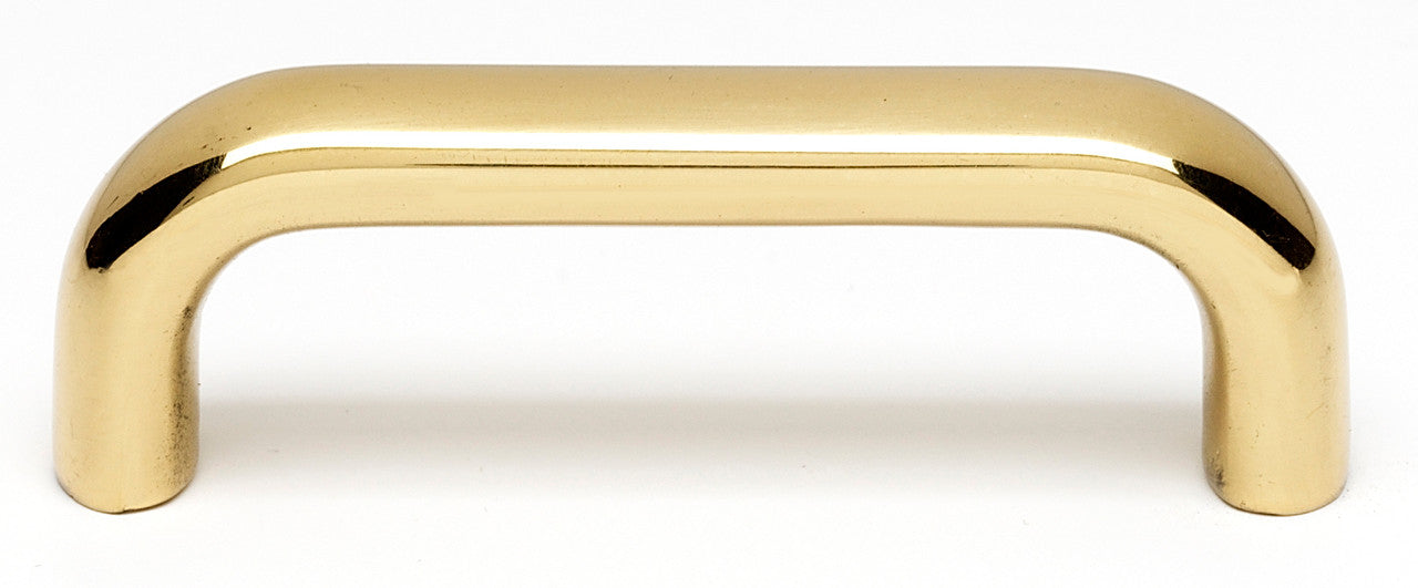 Alno A1235-PB/NL: 3" cc Contemporary Cabinet Pull - Unlacquered Brass