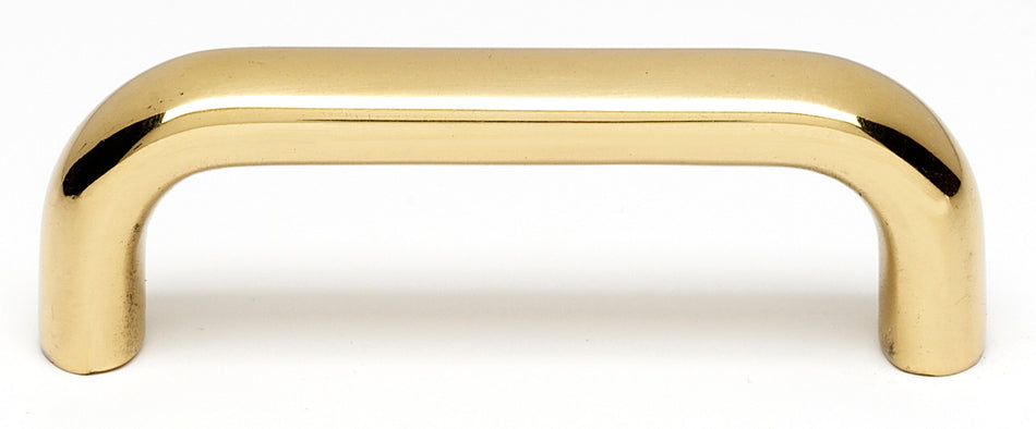 Alno A1235-PB/NL: 3" cc Contemporary Cabinet Pull - Unlacquered Brass