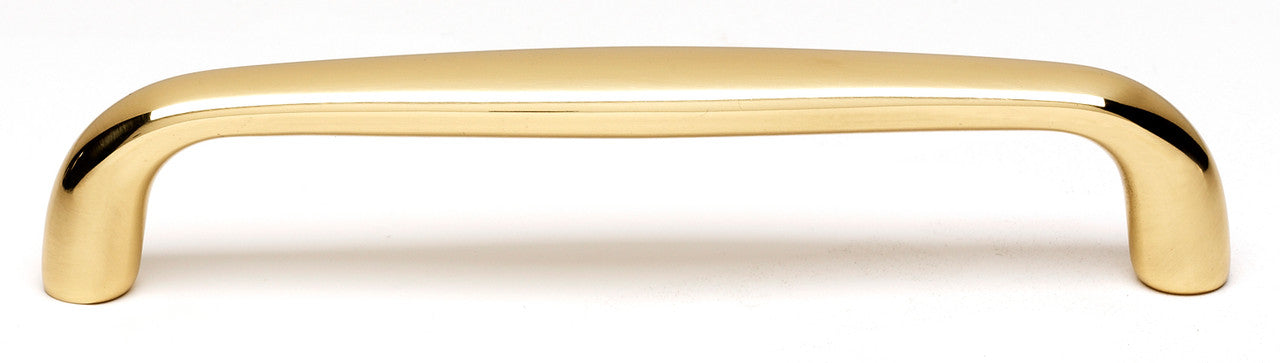 Alno A1236-6-PB/NL: 6" cc Contemporary Cabinet Pull - Unlacquered Brass