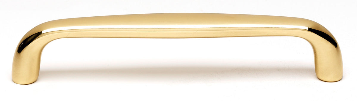 Alno A1236-6-PB/NL: 6" cc Contemporary Cabinet Pull - Unlacquered Brass