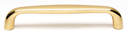 Alno A1236-6-PB/NL: 6" cc Contemporary Cabinet Pull - Unlacquered Brass
