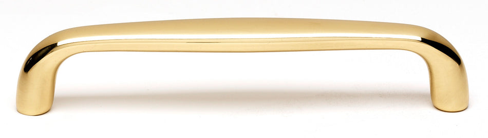 Alno A1236-6-PB/NL: 6" cc Contemporary Cabinet Pull - Unlacquered Brass