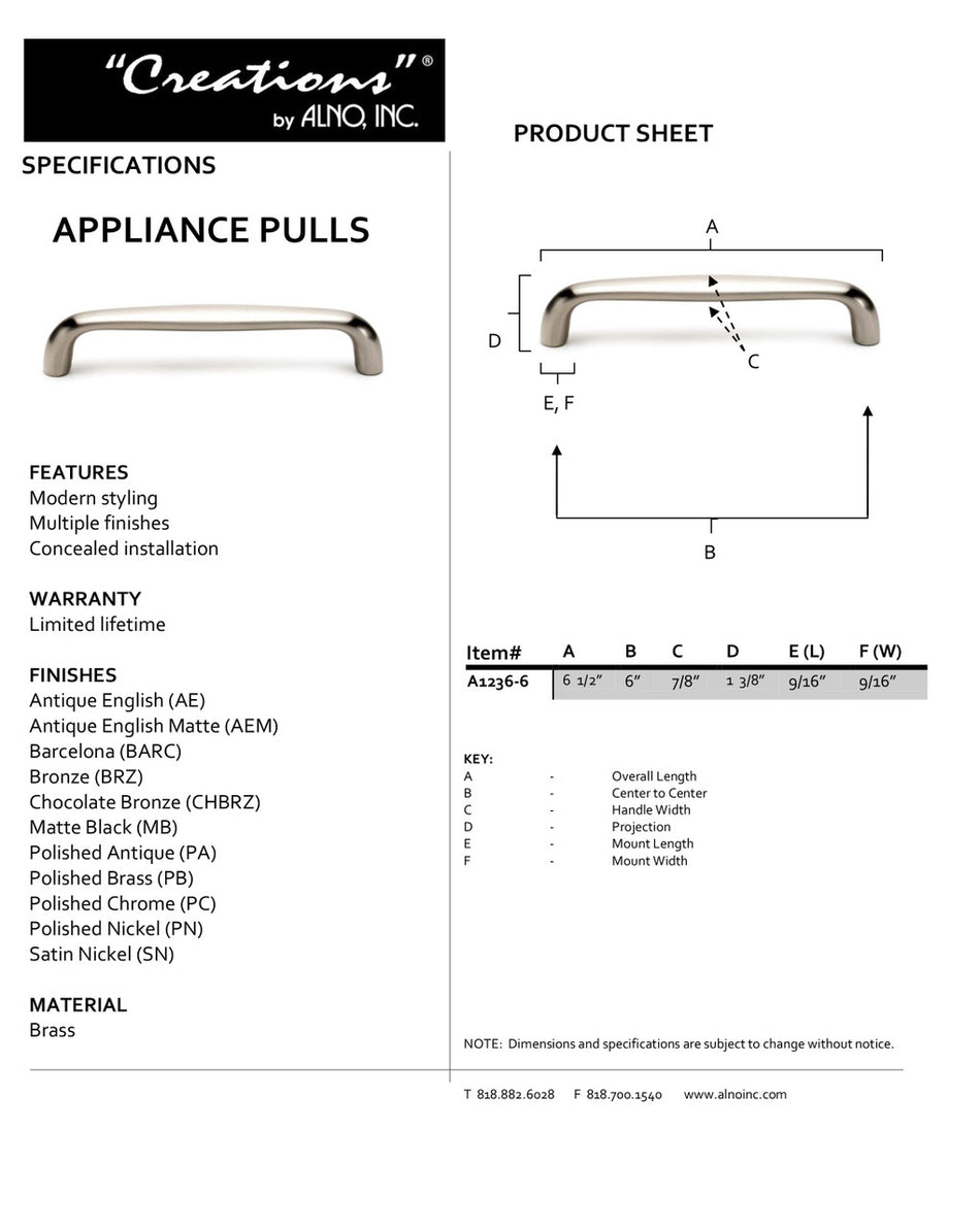 Specificaton Sheet