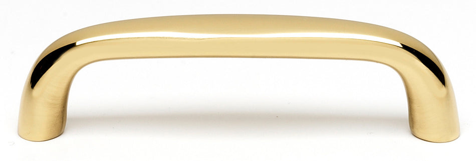 Alno A1236-PB/NL: 3" cc Contemporary Cabinet Pull - Unlacquered Brass