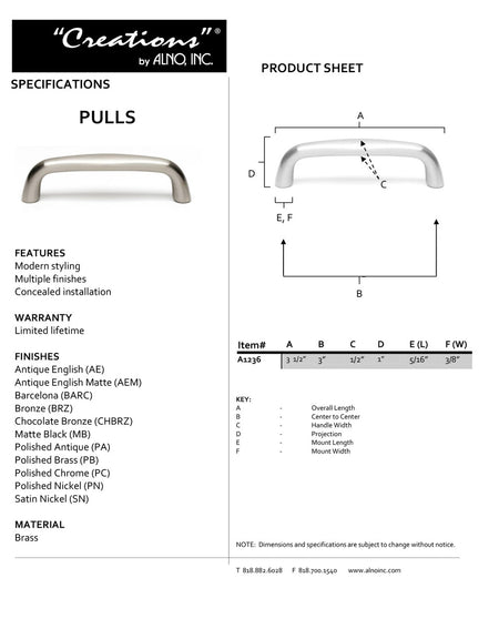Specificaton Sheet