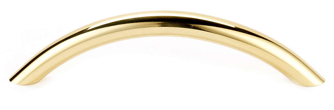 Alno A1239-PB/NL: 96mm cc Contemporary Cabinet Pull - Unlacquered Brass