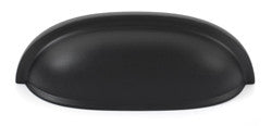 Alno A1262-MB: 3" cc Modern Cup Cabinet Pull - Matte Black