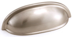 Alno A1262-SN: 3" cc Modern Cup Cabinet Pull - Satin Nickel