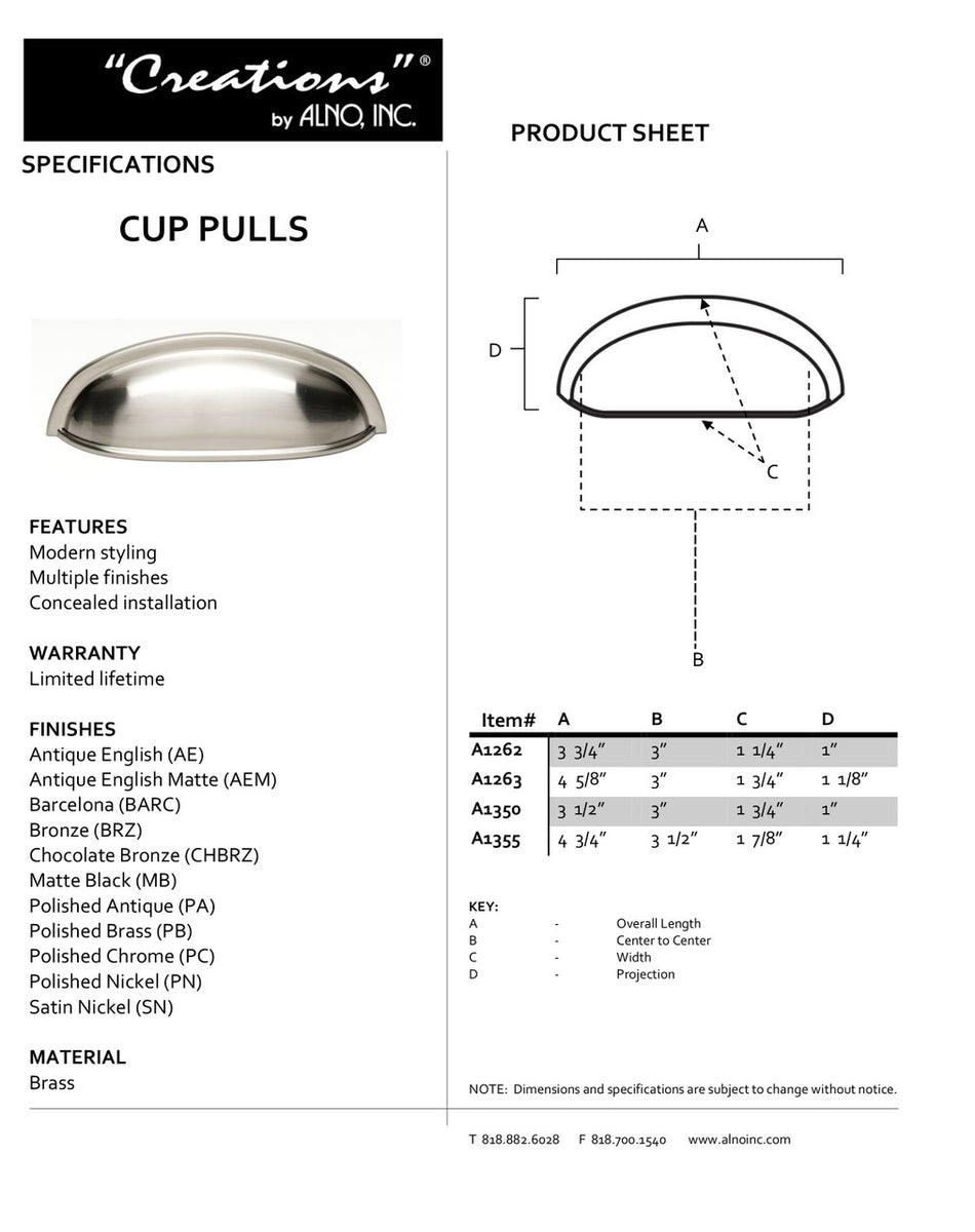 Specificaton Sheet