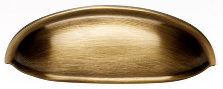 Alno A1263-AE: 3" cc Modern Cup Cabinet Pull - Antique English