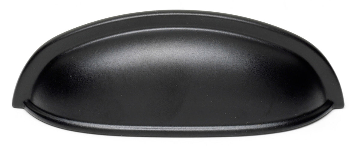 Alno A1263-MB: 3" cc Modern Cup Cabinet Pull - Matte Black