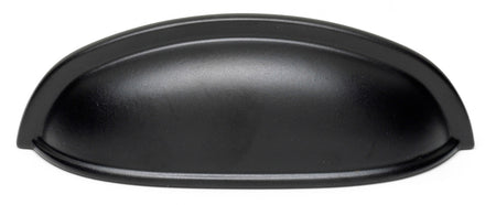 Alno A1263-MB: 3" cc Modern Cup Cabinet Pull - Matte Black