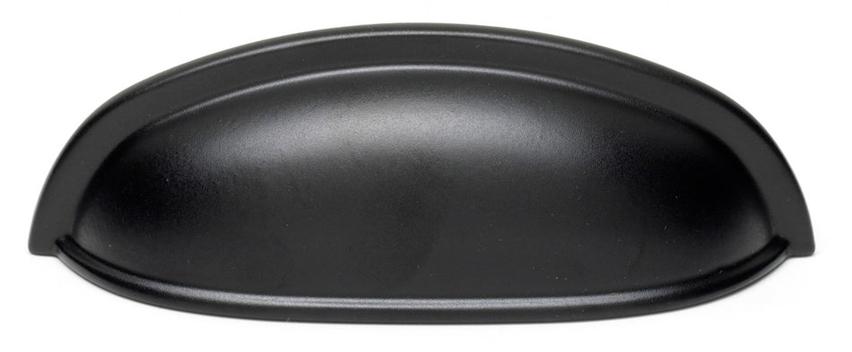 Alno A1263-MB: 3" cc Modern Cup Cabinet Pull - Matte Black