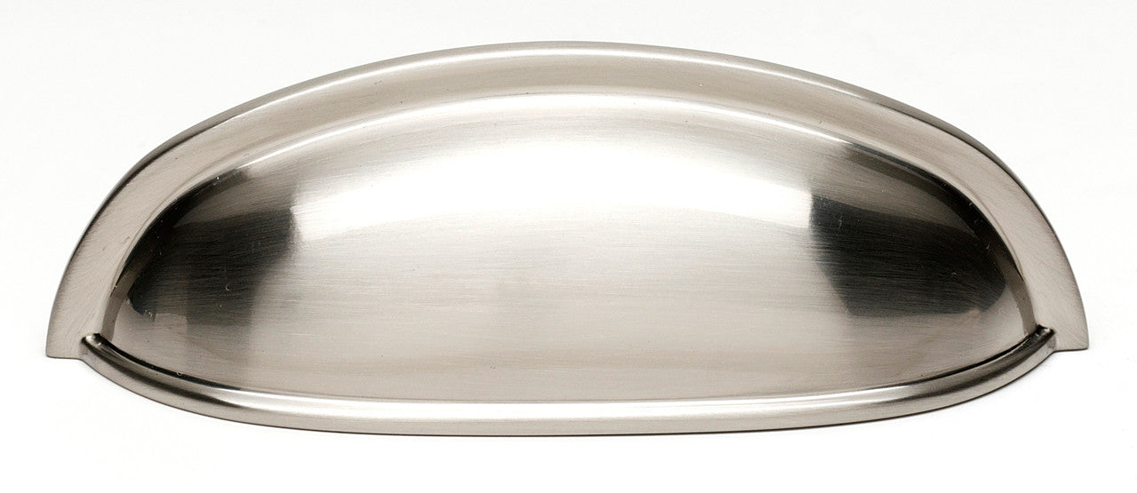 Alno A1263-SN: 3" cc Modern Cup Cabinet Pull - Satin Nickel