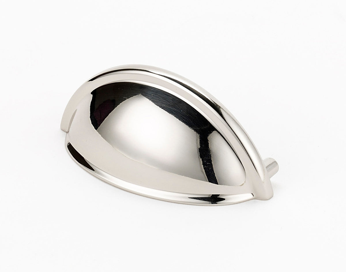 Alno A1350-PN: 3" cc Modern Cup Cabinet Pull - Polished Nickel