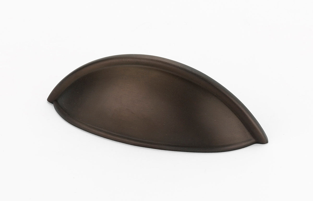 Alno A1355-CHBRZ: 3-1/2" cc Modern Cup Cabinet Pull - Chocolate Bronze