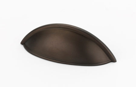 Alno A1355-CHBRZ: 3-1/2" cc Modern Cup Cabinet Pull - Chocolate Bronze