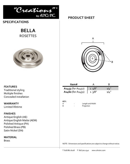 Specificaton Sheet