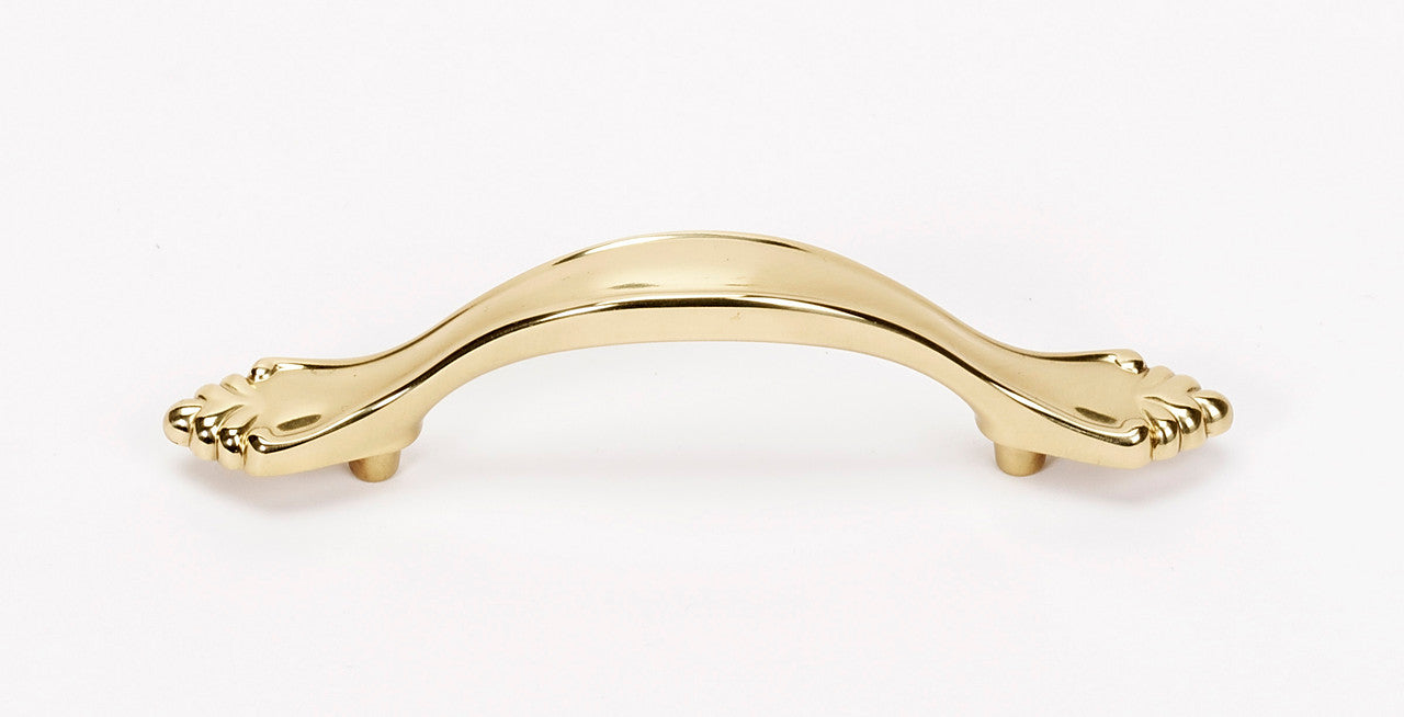 Alno A1455-3-PB/NL: 3" cc Bella Cabinet Pull - Unlacquered Brass
