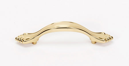 Alno A1455-3-PB/NL: 3" cc Bella Cabinet Pull - Unlacquered Brass