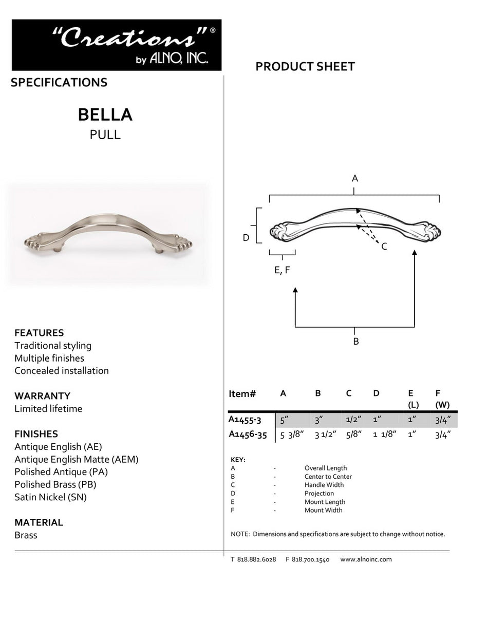 Specificaton Sheet