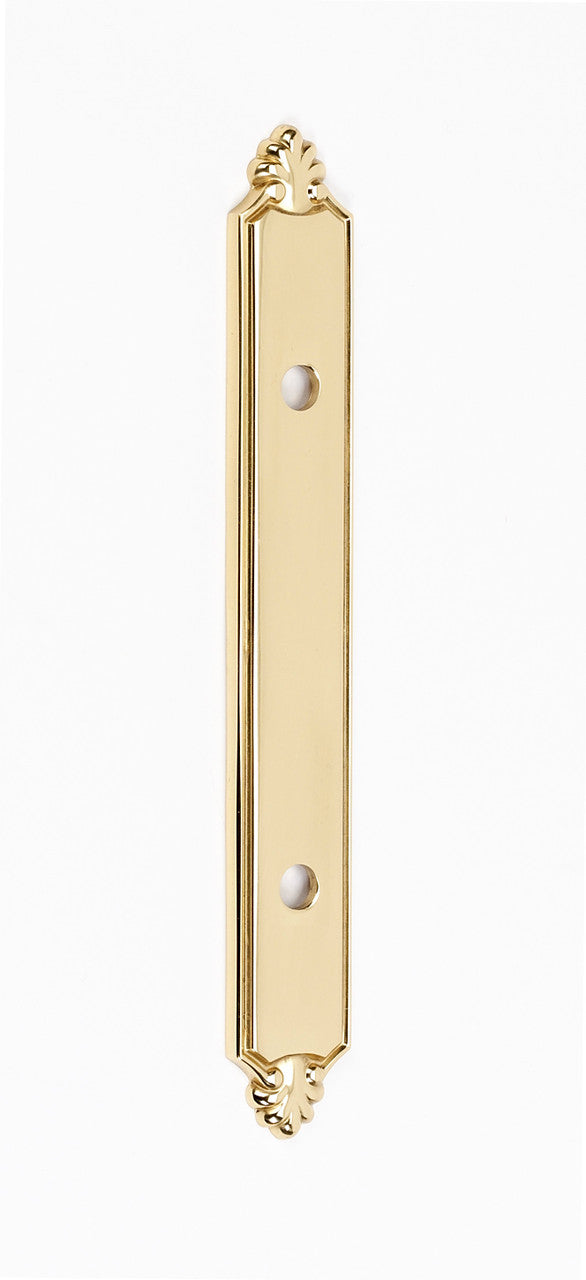 Alno A1458-35-PB: 7-1/4" Bella Backplate - Polished Brass