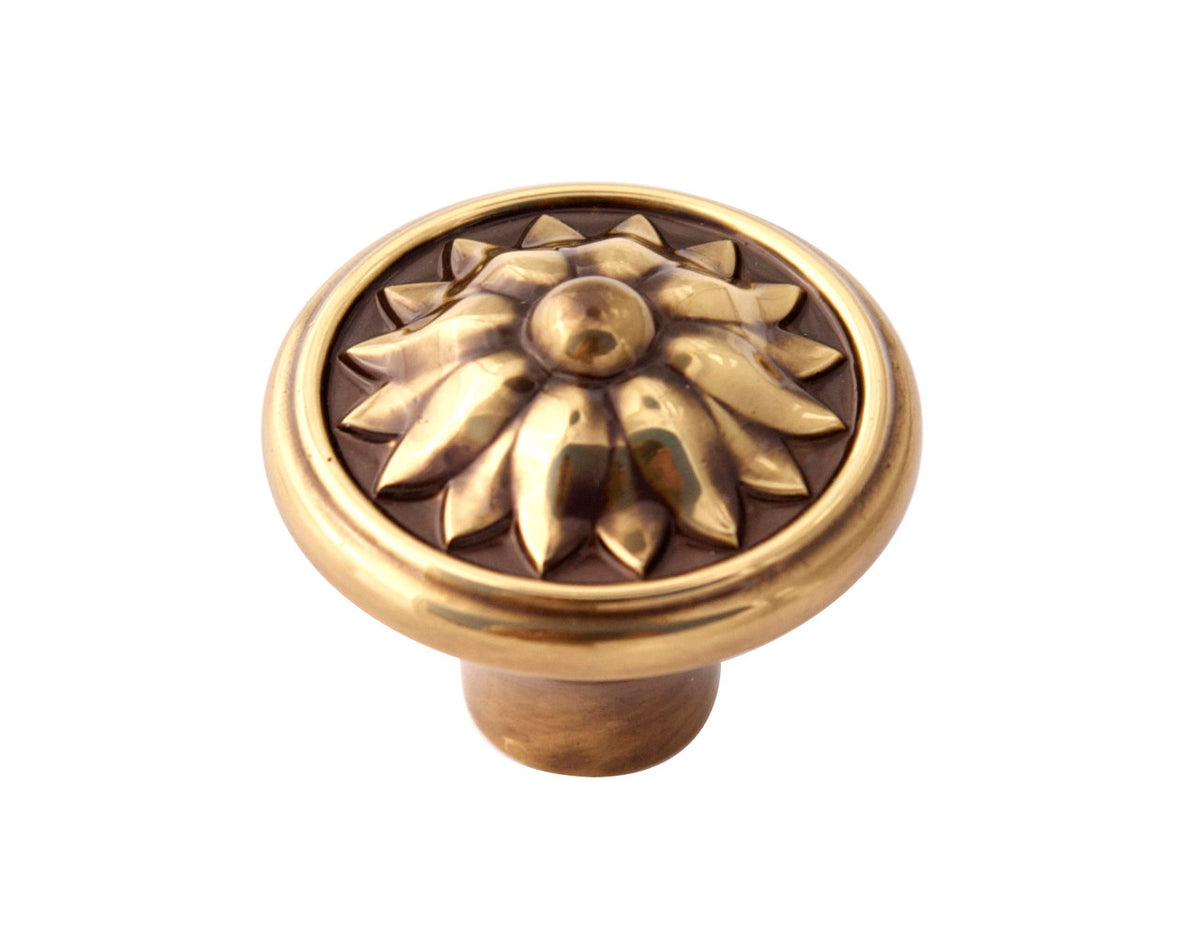 Alno A1471-PA: 1-1/4" Fiore Cabinet Knob - Polished Antique
