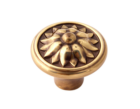 Alno A1471-PA: 1-1/4" Fiore Cabinet Knob - Polished Antique